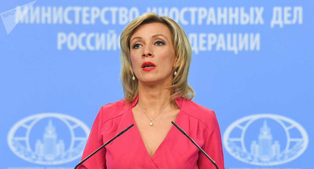la portavoz de Ministerio de Exteriores de Rusia María Zajárova.