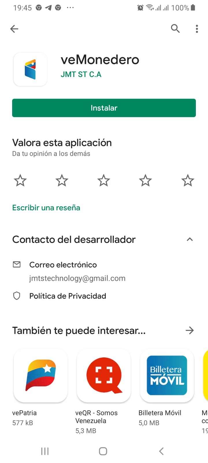 Paso1. BVeMonedero petrosusca en Play Store la App de veMonedero e instálala en tu teléfono