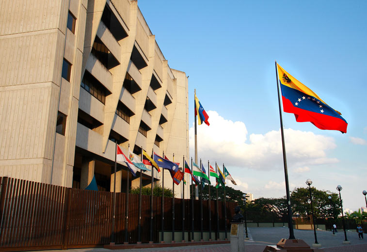 Fachada del Tribunal Supremo de Justicia en Caracas, Venezuela