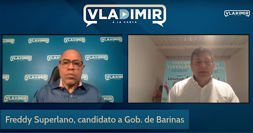 Vladimir Villegas entrevista al candidato de la MUD, Freddy Superlano, quien se declara vencedor en Barinas