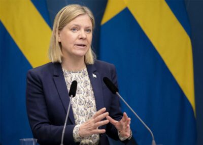 La primera ministra de Suecia, Magdalena Andersson