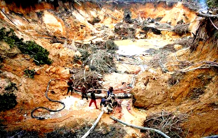 Minería ilegal en Venezuela.