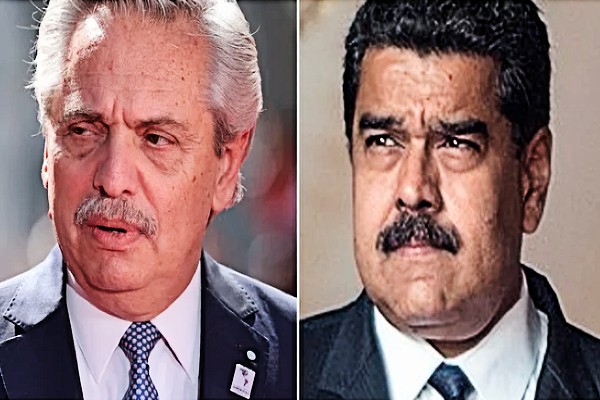 Presidentes Fernández y Maduro.