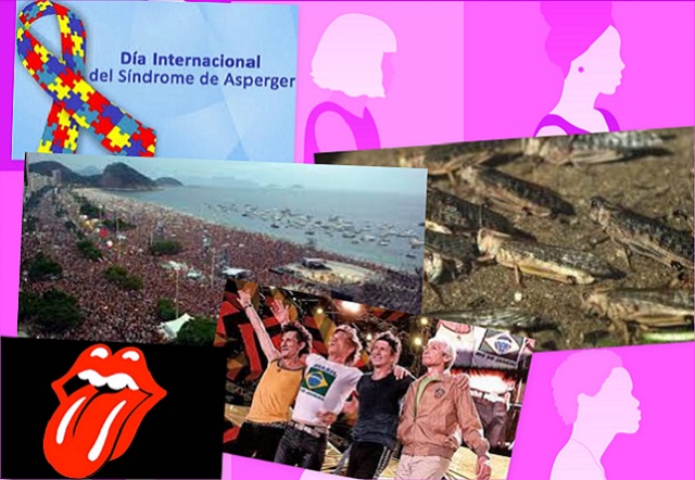 Destacamos en la composición de las efemérides de hoy 18 de febrero los días internacionales del Síndrome de Asperger, del Control Biológico y de la Mujer de las Américas, además de traer a la memoria, vista y oído el mítico concierto de los Rolling Stones en la playa de Copacabana, en Brasiil, ¡para 2 millones de personas juntas!