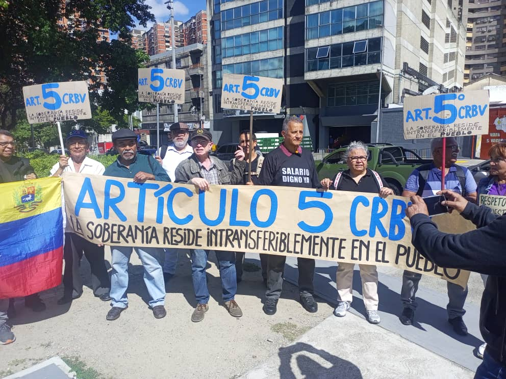 Sindicalistas rememoraron cuatro meses del #28Jul con protesta frente al CNE