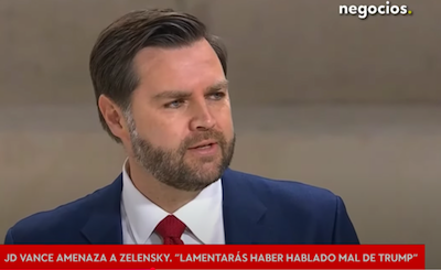 JD Vance amenaza a Zelensky: “lamentarás haber hablado mal de Trump”