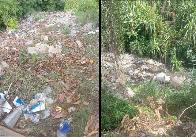 Riberas del río Castán convertidas en vertedero de desechos
