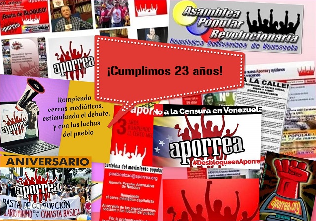 Composición por el 23 Aniversario de Aporrea
