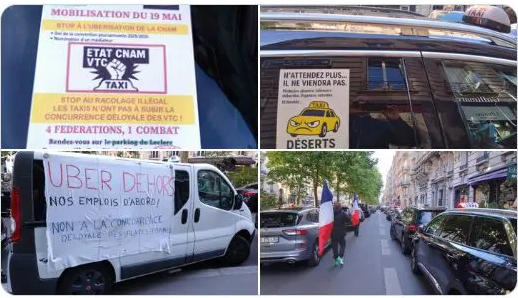 Protesta de taxistas en Francia