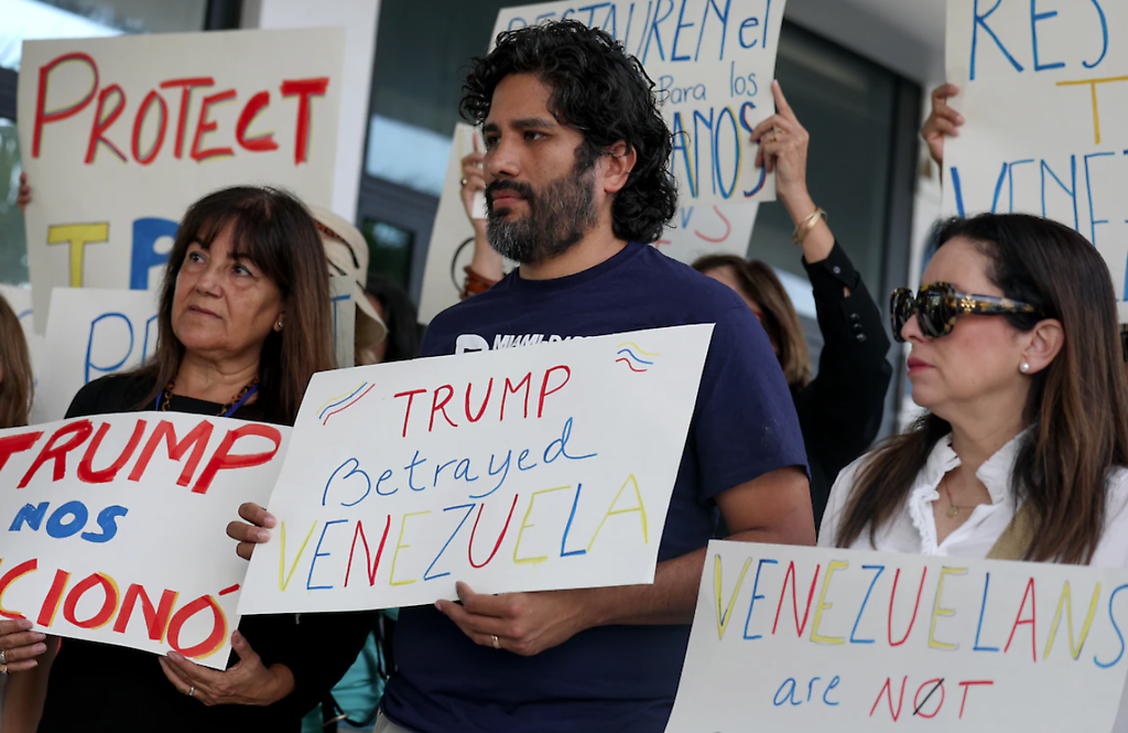 El 13 de febrero, residentes de Miami se muestran a favor de restablecer el estatus de protección temporal para los venezolanos.