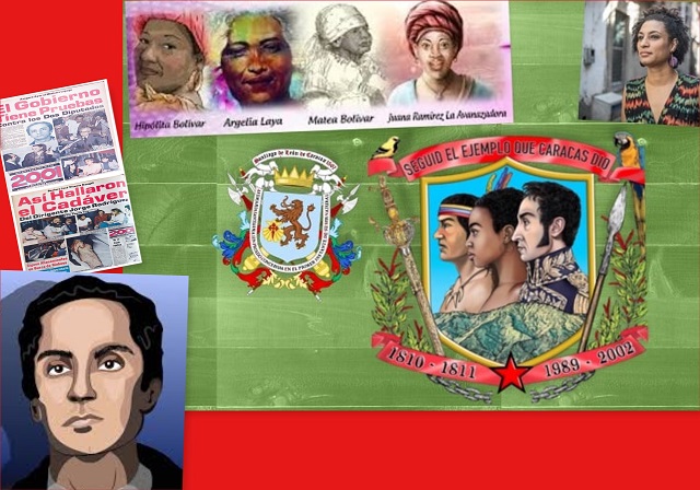 FUNDACIÓN DE CARACAS, CAPITAL DE VENEZUELA Y EL DÍA INTERNACIONAL DE LA MUJER AFRODESCENDIENTE. ESCUDO ANTÍGUO DE CARACAS, HEREDADO DE LA COLONIA, Y EL VIGENTE DESDE 2022 QUE CAMBIA LA SIMBOLOGÍA. MUJERES SIGNIFICATIVAS EN LA HISTORIA VENEZOLANA Y LA CONCEJAL BRASILEÑA MARIELLE FRANCO, LUCHADORA SOCIAL ASESINADA. PORTADA CON NOTICIA DEL ASESINATO DE JORGE RODRÍGUEZ Y DIBUJO DEL LIDER SOCIALISTA