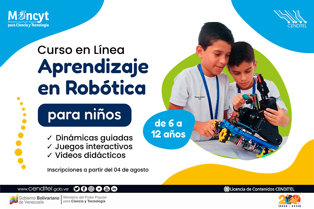 Cenditel dicta curso de robótica