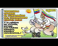 Caricatura de El Tano Yea: 71 años del Comandante Chávez