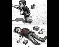 (Caricatura): Amir el niño que fue asesinado por Israel cuando buscaba algo de comer