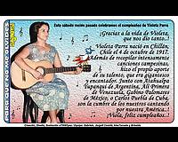 Caricatura de El Tano Yea: cumpleaños de Violeta Parra
